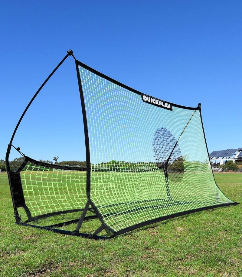 football rebounder with 2 sides, neon yellow net